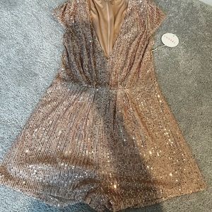 Rose Gold Sequin Romper